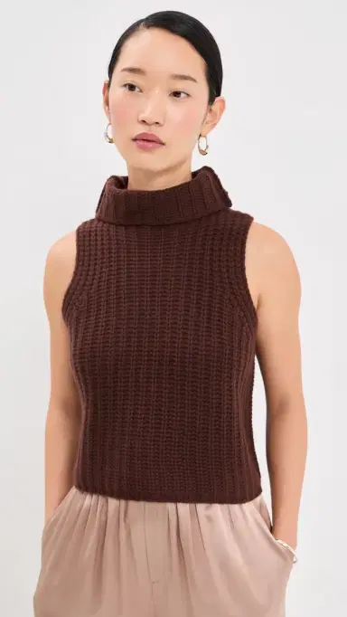 Sablyn aige Cropped Cashmere Turtleneck Pullover Cinnabar | Thumbnail 2