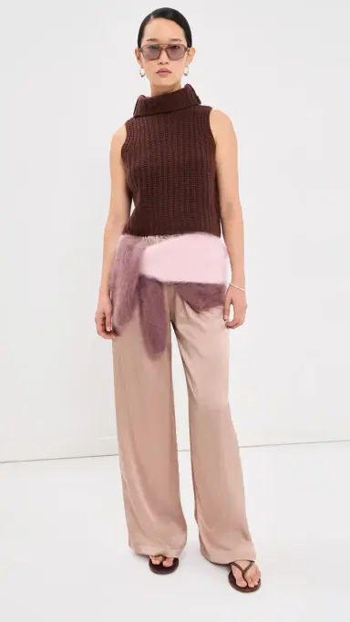 Sablyn aige Cropped Cashmere Turtleneck Pullover Cinnabar | Thumbnail 5