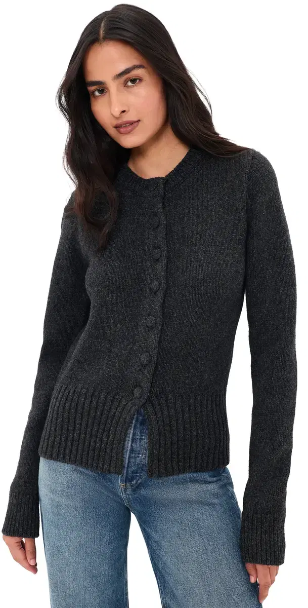 Aligne Abigail Wool Cardigan Grey Marl