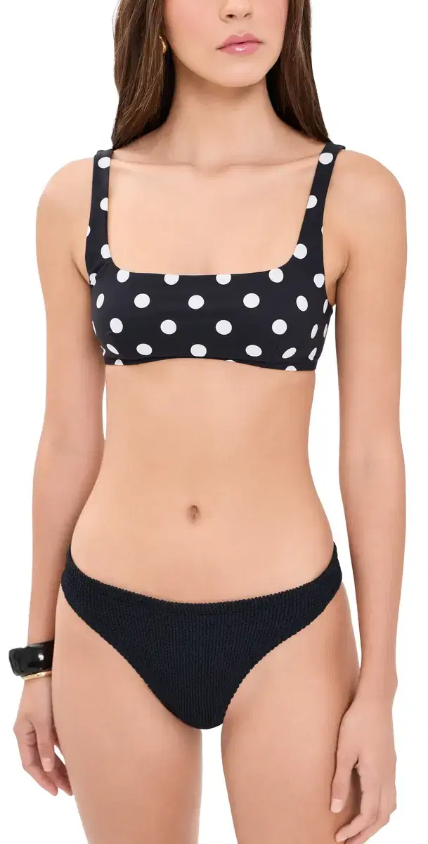 Hunza G Colette Bikini Set Black/Polka Dot
