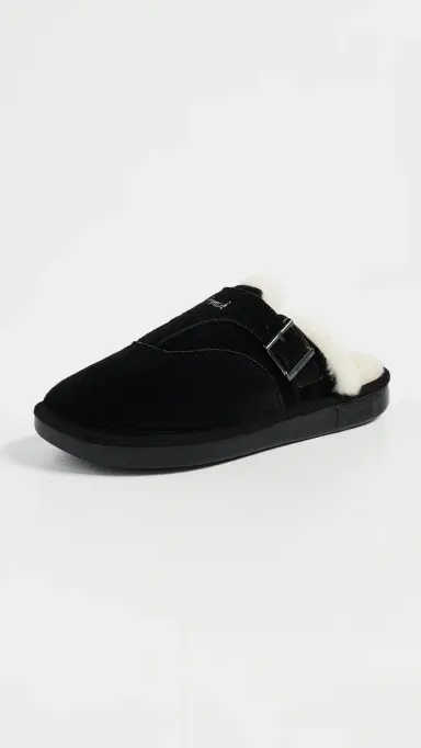 Brunch Amour Suede Shearling Slippers Black | Thumbnail 2 Brunch Amour Suede Shearling Slippers Black | Thumbnail 2