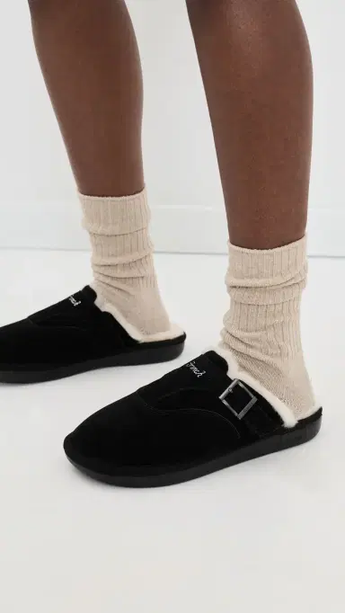 Brunch Amour Suede Shearling Slippers Black | Thumbnail 3 Brunch Amour Suede Shearling Slippers Black | Thumbnail 3