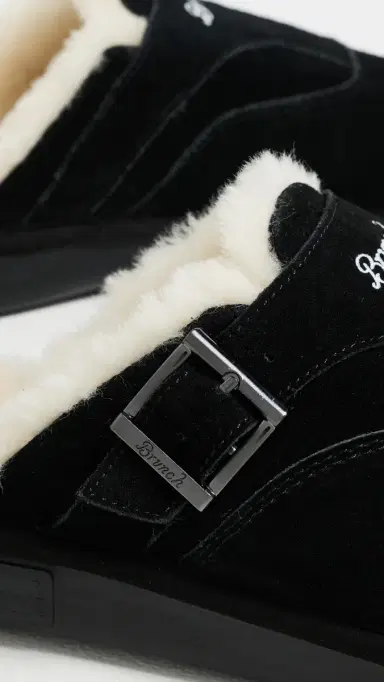 Brunch Amour Suede Shearling Slippers Black | Thumbnail 6 Brunch Amour Suede Shearling Slippers Black | Thumbnail 6
