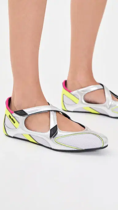 The Attico Floor 01 Ballerina Flats Holographic Silver | Thumbnail 3