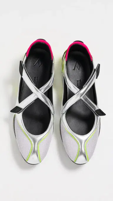 The Attico Floor 01 Ballerina Flats Holographic Silver | Thumbnail 5
