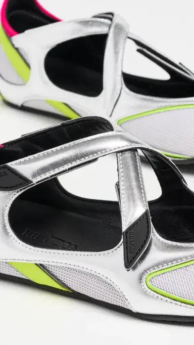 The Attico Floor 01 Ballerina Flats Holographic Silver | Thumbnail 6