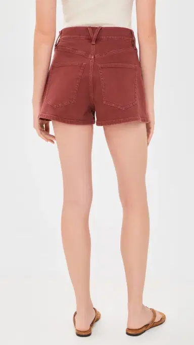 Veronica Beard Jean Elijah Shorts with Patch Pockets Rust | Thumbnail 3