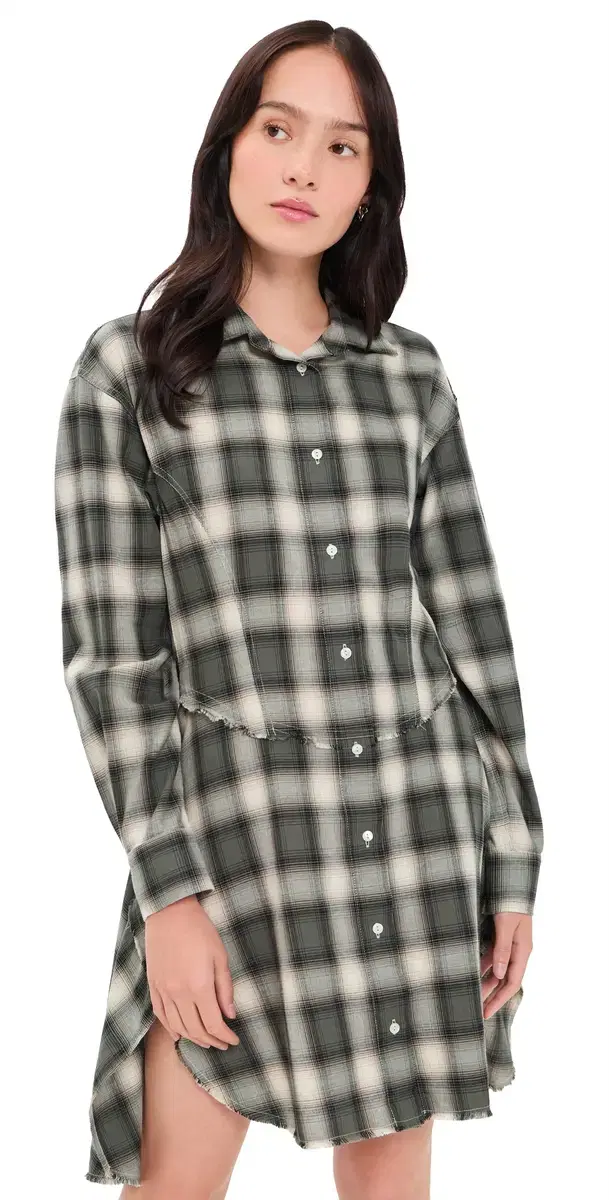 RE/DONE Agnes Dress Dark age Plaid