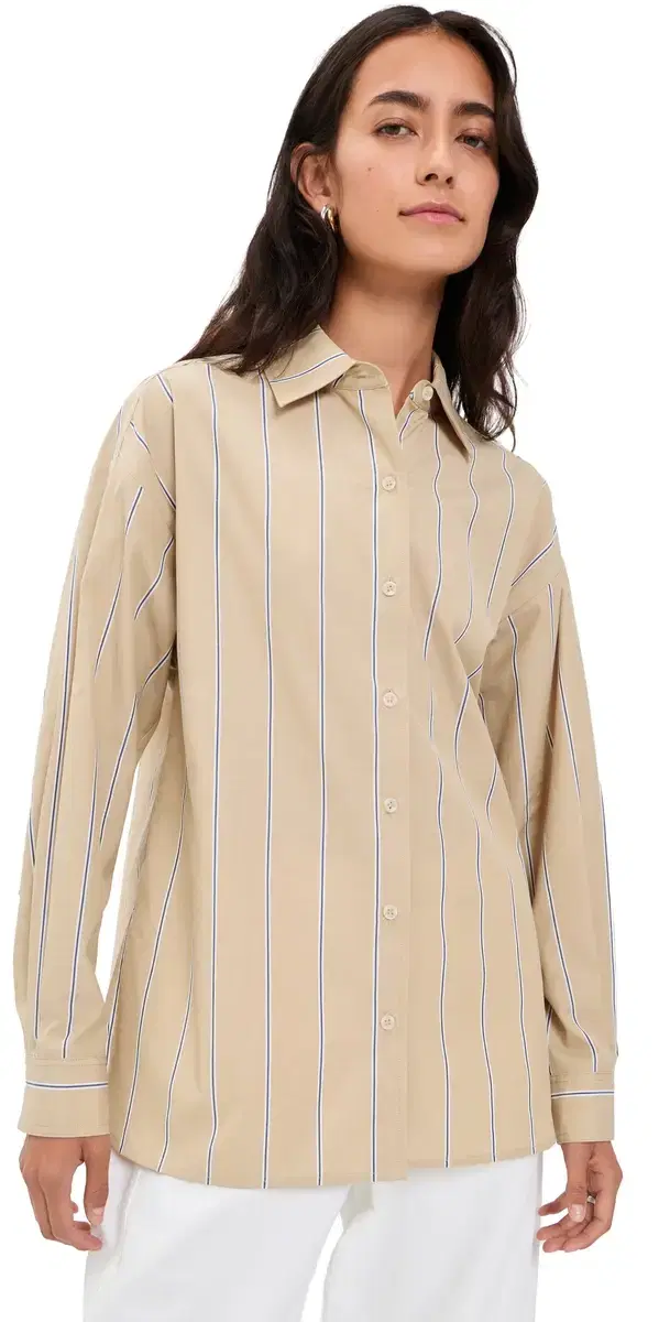 Apiece Apart Isolde Button Down Shirt and/Blue tripe
