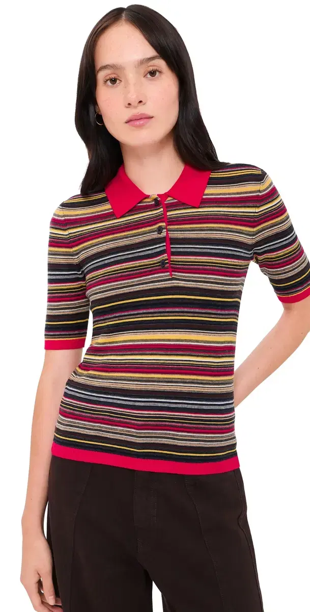Pistola Ashlee Short Sleeve Polo Sweater Negroni tripe