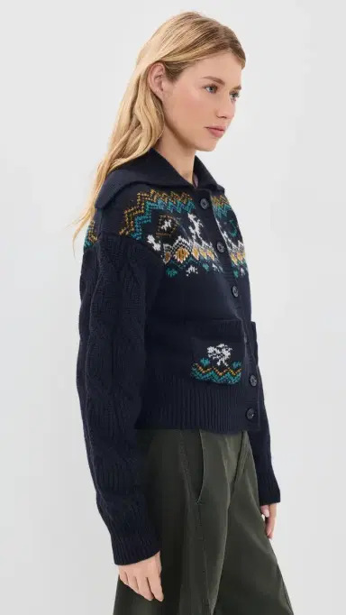 ALÉMAIS Patsy Fair Isle Knit Cardigan | Thumbnail 4 ALÉMAIS Patsy Fair Isle Knit Cardigan | Thumbnail 4