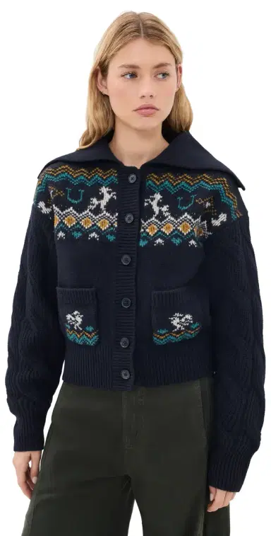 ALÉMAIS Patsy Fair Isle Knit Cardigan | Thumbnail 1 ALÉMAIS Patsy Fair Isle Knit Cardigan | Thumbnail 1