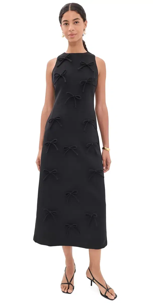 English Factory Bow Detailed Midi Dress Black