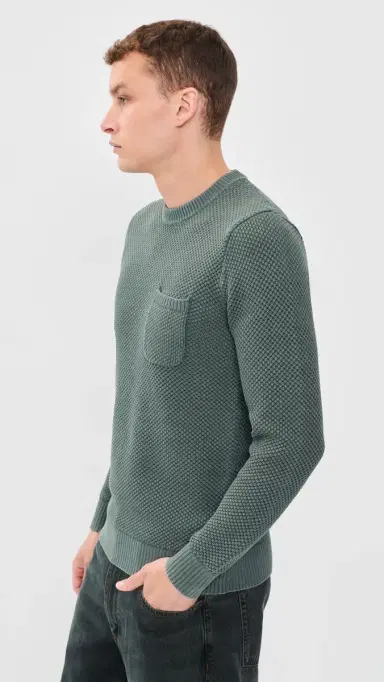 Taylor Stitch The Crawford Crew Sweater Faded Spruce | Thumbnail 4 Taylor Stitch The Crawford Crew Sweater Faded Spruce | Thumbnail 4