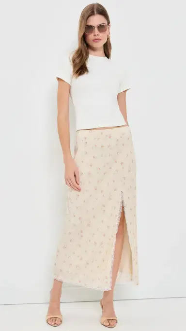 LoveShackFancy Silvia Skirt emon Haze | Thumbnail 2
