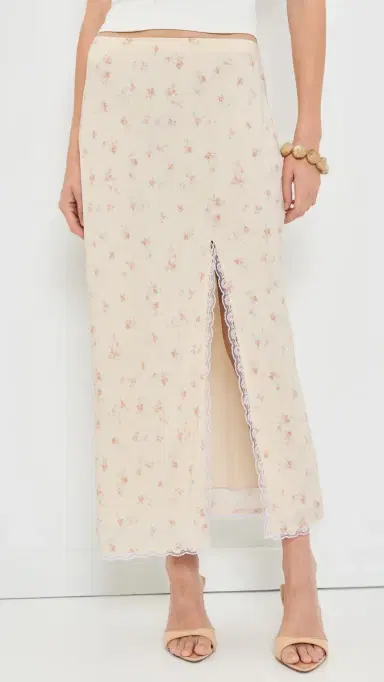 LoveShackFancy Silvia Skirt emon Haze | Thumbnail 3