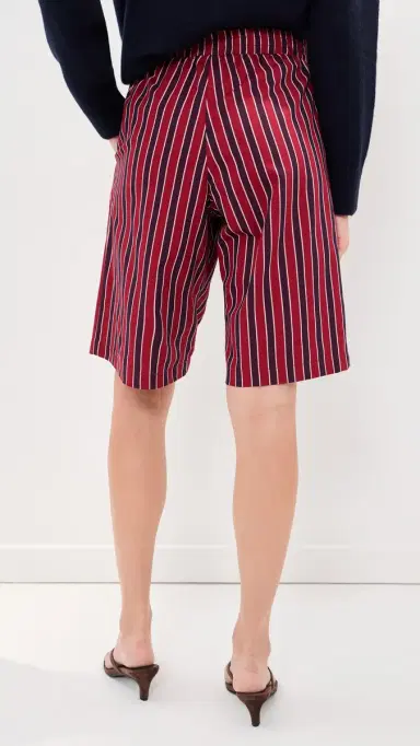 LE BOP Frances Bermuda Shorts Red/Navy tripe | Thumbnail 3