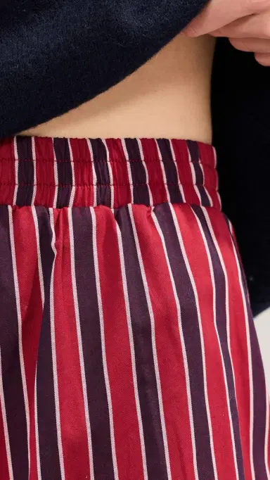 LE BOP Frances Bermuda Shorts Red/Navy tripe | Thumbnail 6