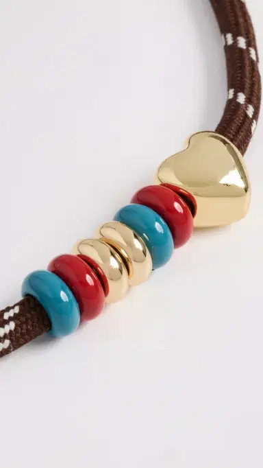 Madewell Heart Carabiner Hiker Cord Necklace SMOKED CLARET One Size | Thumbnail 4