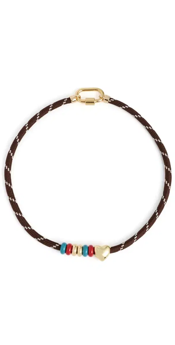 Madewell Heart Carabiner Hiker Cord Necklace SMOKED CLARET One Size