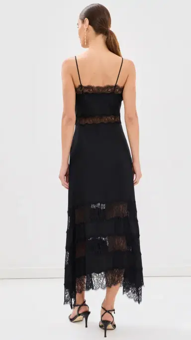 Ulla Johnson Coco Silk Dress Noir | Thumbnail 3
