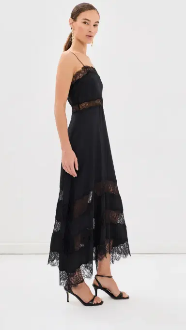 Ulla Johnson Coco Silk Dress Noir | Thumbnail 4