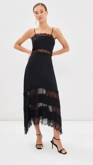 Ulla Johnson Coco Silk Dress Noir | Thumbnail 5