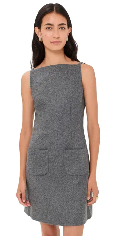 Sandy Liang Carlisle Dress Grey | Thumbnail 1