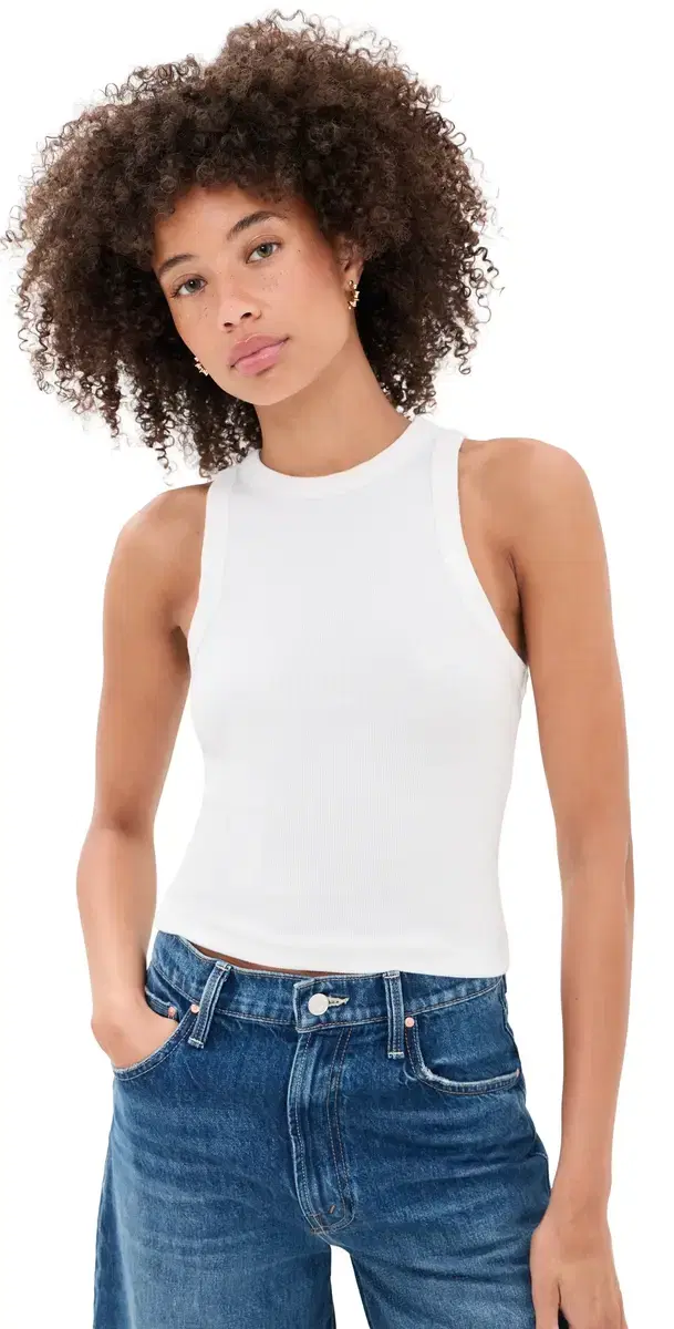 Marine Layer exi Rib Sun-In Crop Tank Top White