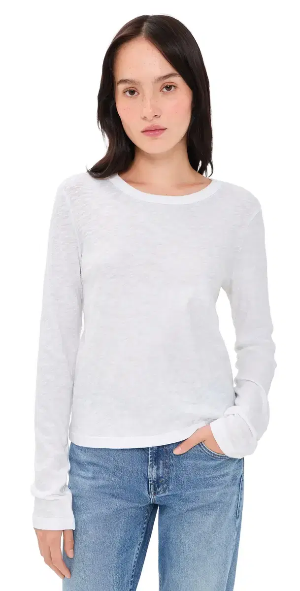 Z Supply Junie Long Sleeve Tee White