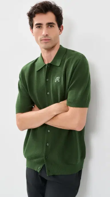 Malbon Crosscut Polo Rifle Green | Thumbnail 3
