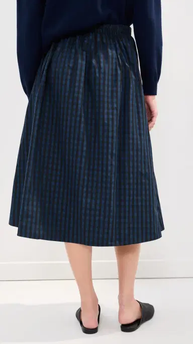 LE BOP Arlen Midi Skirt Black/Blue Gingham | Thumbnail 4
