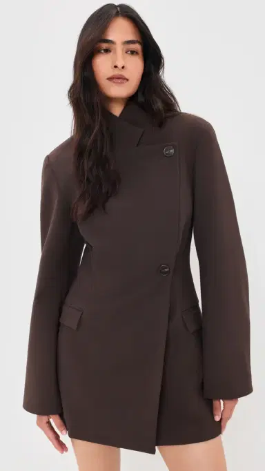 SIR. Astrine Tailored Mini Dress Coffee | Thumbnail 2 SIR. Astrine Tailored Mini Dress Coffee | Thumbnail 2