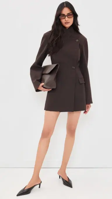 SIR. Astrine Tailored Mini Dress Coffee | Thumbnail 5 SIR. Astrine Tailored Mini Dress Coffee | Thumbnail 5