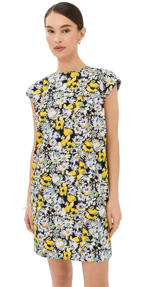 Marni Pop Flowers Mini Dress Maize