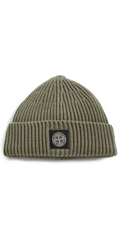 Stone Island Rib Knit Beanie | Thumbnail 1 Stone Island Rib Knit Beanie | Thumbnail 1