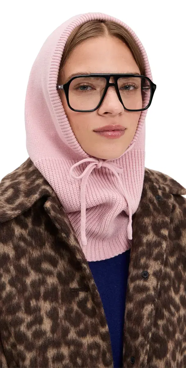 Hat Attack Smooth Knit Balaclava Blush One Size