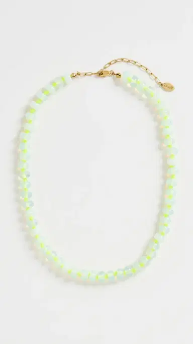 Clare V. Stone Slice Necklace Moonstone One Size | Thumbnail 2