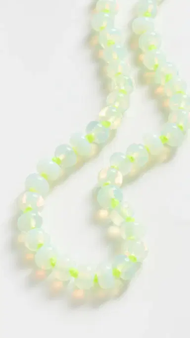 Clare V. Stone Slice Necklace Moonstone One Size | Thumbnail 4