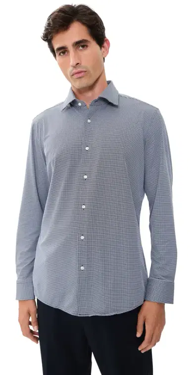 BOSS Slim-Fit Button Down Shirt Dark Blue | Thumbnail 1