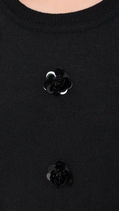 MEIMEIJ Lana Floral Paillettes Wool Top | Thumbnail 6 MEIMEIJ Lana Floral Paillettes Wool Top | Thumbnail 6