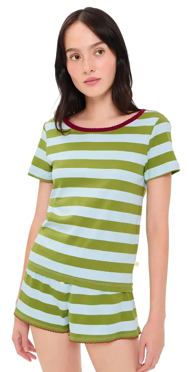 Cozyland by Morgan Lane Baby Jean Tee Olive/Ice