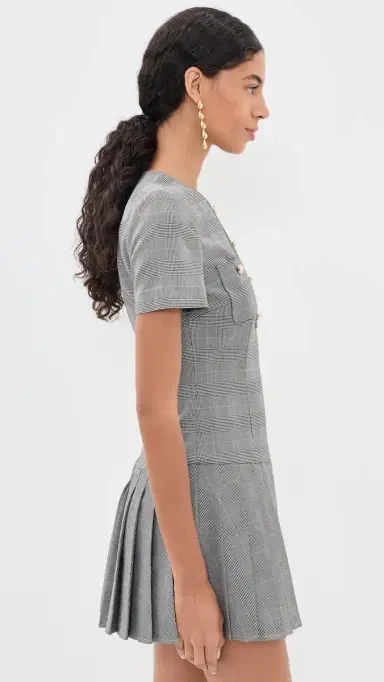 Self-Portrait Pleated Mini Dress | Thumbnail 4 Self-Portrait Pleated Mini Dress | Thumbnail 4