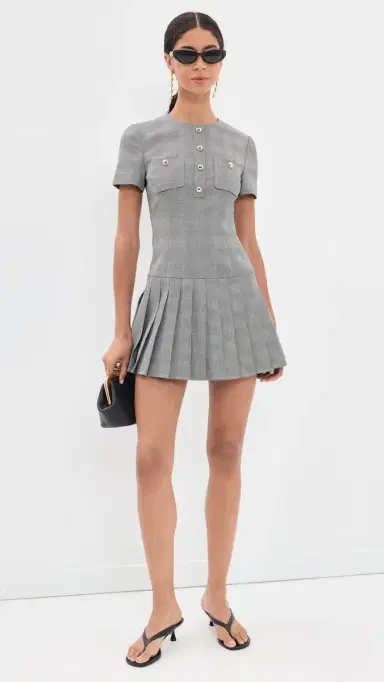 Self-Portrait Pleated Mini Dress | Thumbnail 5 Self-Portrait Pleated Mini Dress | Thumbnail 5