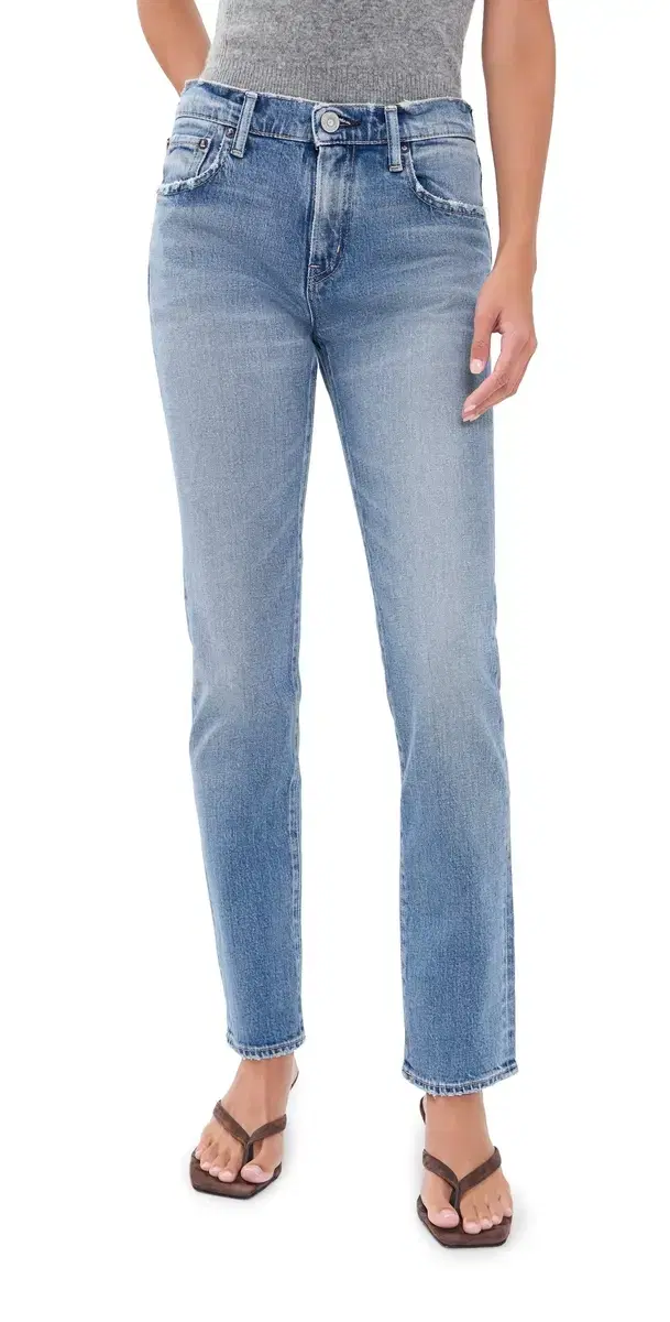 MOUSSY VINTAGE Slim Straight Jeans Blue