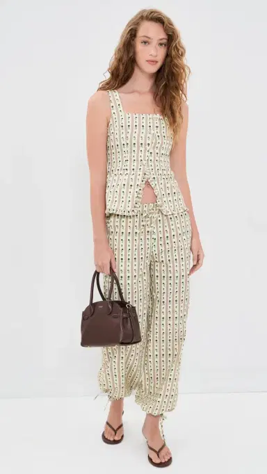 House of Sunny Vintage Rose Balloon Pants Multi Stripe | Thumbnail 5