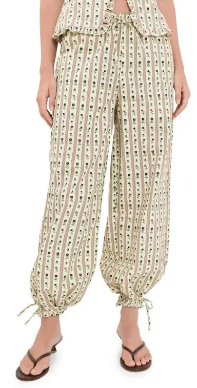 House of Sunny Vintage Rose Balloon Pants Multi Stripe | Thumbnail 1