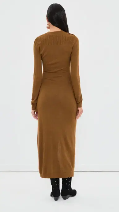Isabel Marant Jozira Midi Dress Bronze | Thumbnail 4