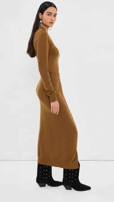 Isabel Marant Jozira Midi Dress Bronze | Thumbnail 5