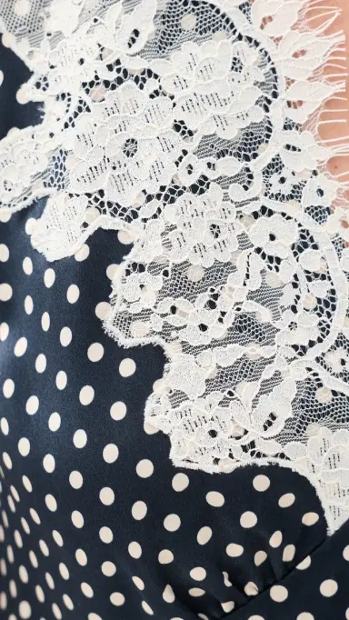 o.p.t o. p.t Kasey Silk Midi Dress Midnight Polka Dot | Thumbnail 6 o.p.t o. p.t Kasey Silk Midi Dress Midnight Polka Dot | Thumbnail 6